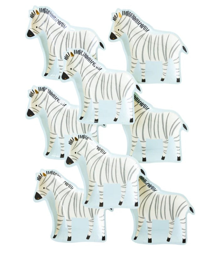 Safari Zebra Shaped Paper Plate