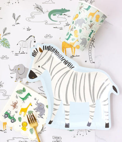 Safari Zebra Shaped Paper Plate