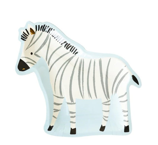 Safari Zebra Shaped Paper Plate