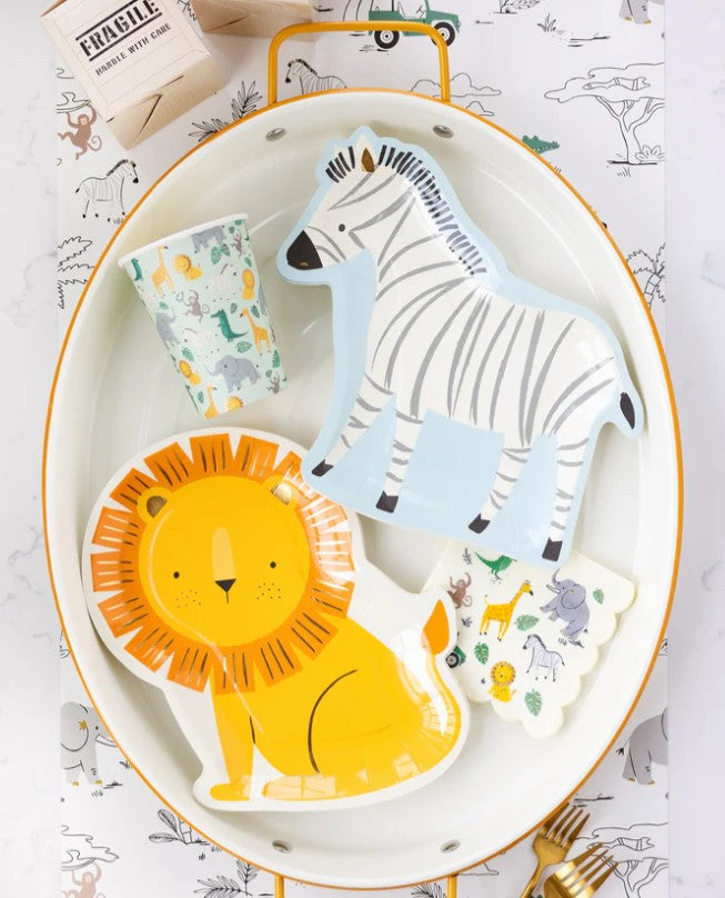 Safari Zebra Shaped Paper Plate